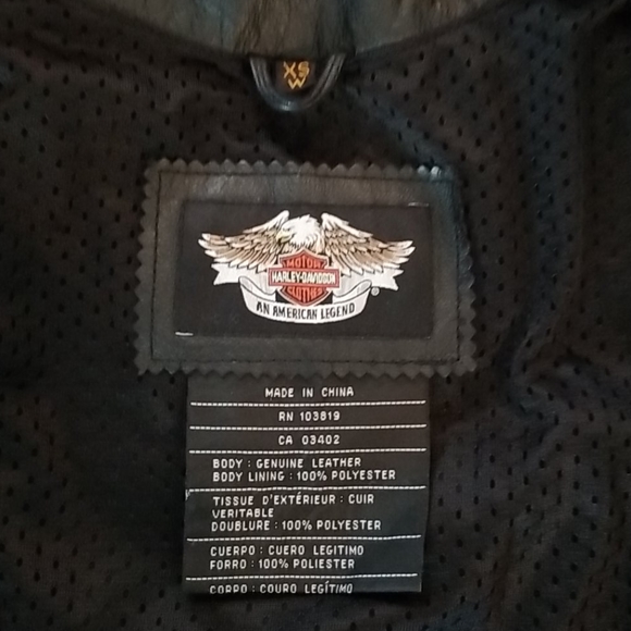 Harley Davidson leather motorcycle vest - Picture 7 of 7